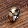 100S JEWELRY Engraved Personalized Tungsten Rings For Men Women Wedding Band Two Tones Gold Mirror Finish Sizes 6-16(tungsten – standard)