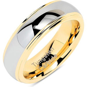 100S JEWELRY Engraved Personalized 6mm Tungsten Rings For Men Women Wedding Band Two Tones Gold Silver Engagement Size 5-13(tungsten – standard)